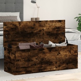 Smoked oak engineered wood storage box 102x35x35 cm by , Storage trunks - Ref: Foro24-840692, Price: 78,90 €, Discount: %