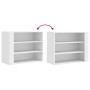 Engineered wood white wall cabinet 75x35x60 cm by , Shelves and shelves - Ref: Foro24-848416, Price: 72,99 €, Discount: %