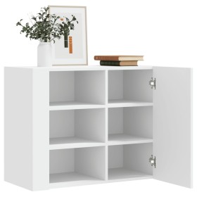 Engineered wood white wall cabinet 75x35x60 cm by , Shelves and shelves - Ref: Foro24-848423, Price: 89,99 €, Discount: %