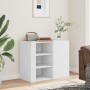 Engineered wood white wall cabinet 75x35x60 cm by , Shelves and shelves - Ref: Foro24-848423, Price: 78,43 €, Discount: %