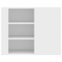 Engineered wood white wall cabinet 75x35x60 cm by , Shelves and shelves - Ref: Foro24-848423, Price: 78,43 €, Discount: %