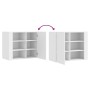 Engineered wood white wall cabinet 75x35x60 cm by , Shelves and shelves - Ref: Foro24-848423, Price: 78,43 €, Discount: %