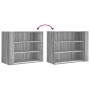 Engineered wood Sonoma gray wall cabinet 75x35x60 cm by , Shelves and shelves - Ref: Foro24-848421, Price: 63,85 €, Discount: %