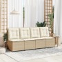 Sillón reclinable de jardín con cojines ratán sintético beige de , Sofás de exterior - Ref: Foro24-368977, Precio: 109,99 €, ...