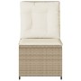 Sillón reclinable de jardín con cojines ratán sintético beige de , Sofás de exterior - Ref: Foro24-368977, Precio: 109,99 €, ...