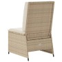 Sillón reclinable de jardín con cojines ratán sintético beige de , Sofás de exterior - Ref: Foro24-368977, Precio: 109,99 €, ...