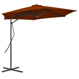 Garden umbrella with terracotta steel pole 300x230cm by vidaXL, Umbrellas - Ref: Foro24-312519, Price: 81,99 €, Discount: %