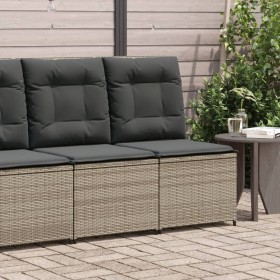 Reclining garden armchair with gray synthetic rattan cushions by , Outdoor sofas - Ref: Foro24-368975, Price: 110,09 €, Disco...