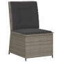 Reclining garden armchair with gray synthetic rattan cushions by , Outdoor sofas - Ref: Foro24-368975, Price: 109,99 €, Disco...