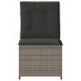 Sillón reclinable de jardín con cojines ratán sintético gris de , Sofás de exterior - Ref: Foro24-368975, Precio: 109,99 €, D...