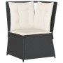 Corner garden sofa with black synthetic rattan cushions by , Outdoor sofas - Ref: Foro24-368982, Price: 114,76 €, Discount: %