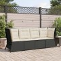 Corner garden sofa with black synthetic rattan cushions by , Outdoor sofas - Ref: Foro24-368982, Price: 114,76 €, Discount: %