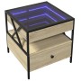 Coffee table with Infinity LED Sonoma oak 50x50x51 cm by , Coffee table - Ref: Foro24-847713, Price: 126,95 €, Discount: %