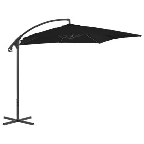 Cantilever umbrella with black steel pole 250x250 cm by vidaXL, Umbrellas - Ref: Foro24-312512, Price: 134,92 €, Discount: %