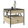 Coffee table with Infinity LED Sonoma oak 50x50x51 cm by , Coffee table - Ref: Foro24-847713, Price: 126,95 €, Discount: %