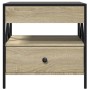 Coffee table with Infinity LED Sonoma oak 50x50x51 cm by , Coffee table - Ref: Foro24-847713, Price: 126,95 €, Discount: %