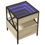 Coffee table with Infinity LED Sonoma oak 40x40x51 cm by , Coffee table - Ref: Foro24-847718, Price: 97,05 €, Discount: %