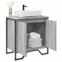 Armario lavabo baño madera ingeniería gris Sonoma 60x35x60 cm de , Muebles de baño - Ref: Foro24-848657, Precio: 70,34 €, Des...