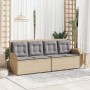 Garden reclining armchair with beige synthetic rattan cushions by , garden benches - Ref: Foro24-368949, Price: 206,22 €, Dis...