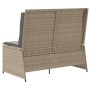 Garden reclining armchair with beige synthetic rattan cushions by , garden benches - Ref: Foro24-368949, Price: 206,22 €, Dis...