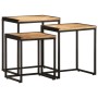 Stackable tables, set of 3, made of solid rough mango wood. by , Side tables - Ref: Foro24-376037, Price: 93,99 €, Discount: %