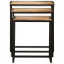 Stackable tables, set of 3, made of solid rough mango wood. by , Side tables - Ref: Foro24-376037, Price: 93,99 €, Discount: %