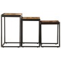 Stackable tables, set of 3, made of solid rough mango wood. by , Side tables - Ref: Foro24-376037, Price: 93,99 €, Discount: %