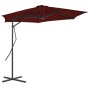 Garden umbrella with burgundy red steel pole 300x230cm by vidaXL, Umbrellas - Ref: Foro24-312518, Price: 76,99 €, Discount: %