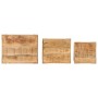 Stackable tables, set of 3, made of solid rough mango wood. by , Side tables - Ref: Foro24-376040, Price: 113,23 €, Discount: %