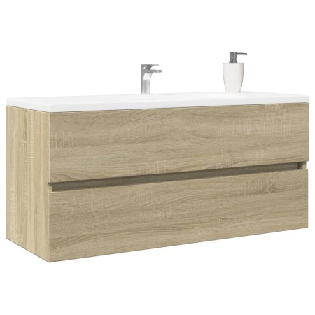 Mueble de lavabo de baño madera roble Sonoma 100x38,5x45 cm de , Muebles de baño - Ref: Foro24-849639, Precio: 64,99 €, Descu...