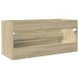 Mueble de lavabo de baño madera roble Sonoma 100x38,5x45 cm de , Muebles de baño - Ref: Foro24-849639, Precio: 64,99 €, Descu...