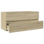 Mueble de lavabo de baño madera roble Sonoma 100x38,5x45 cm de , Muebles de baño - Ref: Foro24-849639, Precio: 64,99 €, Descu...