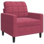 Set of sofas with 4 pieces of red velvet cushions by , Sofas - Ref: Foro24-3278365, Price: 676,68 €, Discount: %