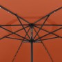 Garden umbrella with LED lights metal pole 400cm terracotta by vidaXL, Umbrellas - Ref: Foro24-312535, Price: 93,51 €, Discou...