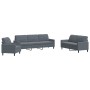 Sofagarnitur mit 4-teiligen dunkelgrauen Samtkissen. von , Sofas - Ref: Foro24-3278442, Preis: 819,52 €, Rabatt: %