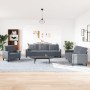 Sofagarnitur mit 4-teiligen dunkelgrauen Samtkissen. von , Sofas - Ref: Foro24-3278442, Preis: 819,52 €, Rabatt: %