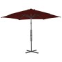 Garden umbrella with burgundy red steel pole 300x230cm by vidaXL, Umbrellas - Ref: Foro24-312518, Price: 76,99 €, Discount: %