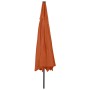 Garden umbrella with LED lights metal pole 400cm terracotta by vidaXL, Umbrellas - Ref: Foro24-312535, Price: 93,51 €, Discou...