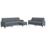 Dreiteiliges Sofaset mit dunkelgrauen Samtkissen. von , Sofas - Ref: Foro24-3278482, Preis: 614,73 €, Rabatt: %