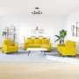 Set of sofas with 4 pieces of yellow velvet cushions by , Sofas - Ref: Foro24-3278367, Price: 660,47 €, Discount: %