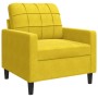 Set of sofas with 4 pieces of yellow velvet cushions by , Sofas - Ref: Foro24-3278367, Price: 660,47 €, Discount: %