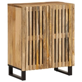 Solid rough mango wood sideboard 60x34x75 cm by , Lockers and storage cabinets - Ref: Foro24-377446, Price: 119,99 €, Discoun...