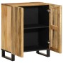 Massiver Mangoholz-Sideboard mit rauer Oberfläche 60x34x75 cm. von , Schließfächer und Lagerschränke - Ref: Foro24-377446, Pr...