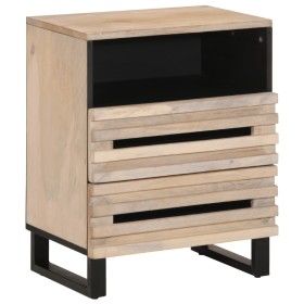 Solid rough mango wood bedside table 50x34x62 cm by , Nightstands - Ref: Foro24-377486, Price: 108,10 €, Discount: %