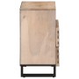 Solid rough mango wood bedside table 50x34x62 cm by , Nightstands - Ref: Foro24-377486, Price: 119,99 €, Discount: %