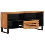 Mueble de TV madera maciza de acacia 100x34x46 cm de , Almacenamiento para CD y DVD - Ref: Foro24-377515, Precio: 131,99 €, D...