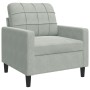 3-piece light gray velvet sofa set with cushions by , Sofas - Ref: Foro24-3278371, Price: 619,40 €, Discount: %