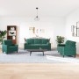 Dreiteiliges Sofaset mit dunkelgrünen Samtkissen. von , Sofas - Ref: Foro24-3278373, Preis: 664,71 €, Rabatt: %