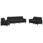 Schwarzes Samt-Sofaset mit 3 Kissenstücken. von , Sofas - Ref: Foro24-3278456, Preis: 785,24 €, Rabatt: %