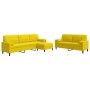 3-piece velvet yellow sofa set with cushions by , Sofas - Ref: Foro24-3278507, Price: 552,59 €, Discount: %